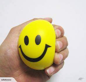 63mm Smile Squeeze Ball (Yellow)